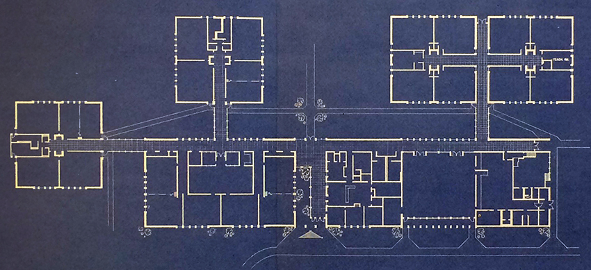 Architectural diagram for the proposed interior layout of Lake Anne Elementary School.  