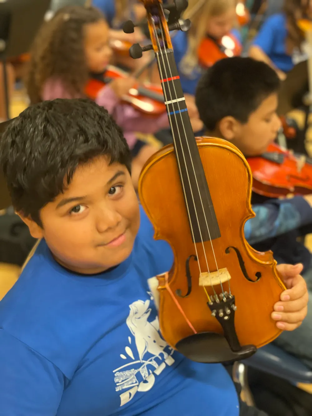 Lake Anne doplhin playing a violin