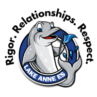 Lake Anne logo with the words rigor, relationships, and respect